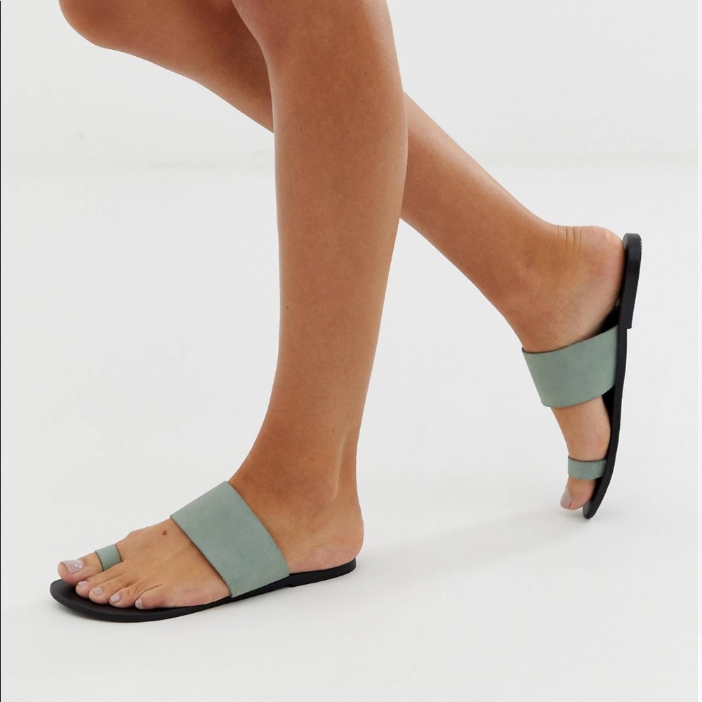 ASOS Faro Leather Toe Loop Sandals